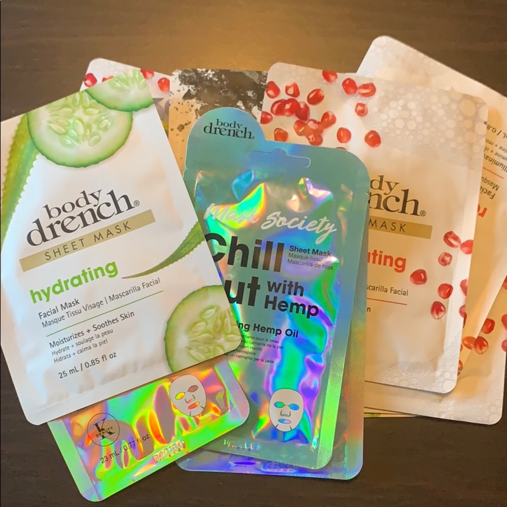 Assortment of body drench masks